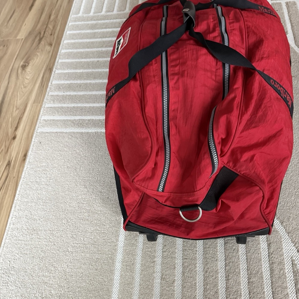 Vintage Marlboro Unlimited Gear - Rolling Travel Duffle Bag - XL - 36" x 14" - Picture 2 of 9